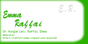 emma raffai business card